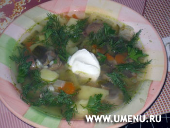 Рассольник с почками Рассольник с почками