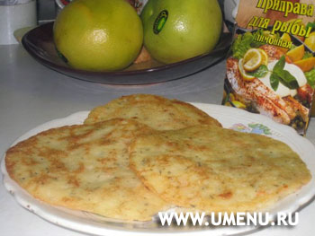 Лепешки постные с рыбой