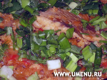 Телапия (рыба) с пшёнкой