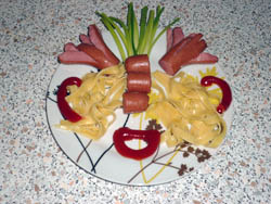 Итальянские макароны с сосисками