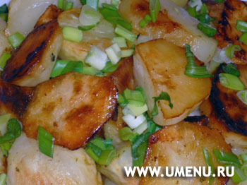 Запеченный картофель с чесноком