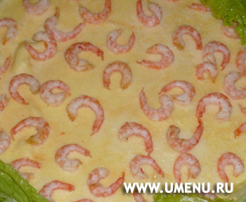 Омлет с креветками