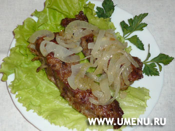Печень жареная с луком