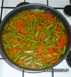 Суп с бараниной и стручковой фасолью