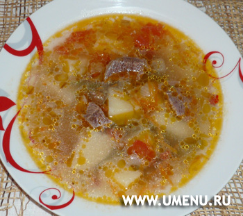 Суп с бараниной и стручковой фасолью