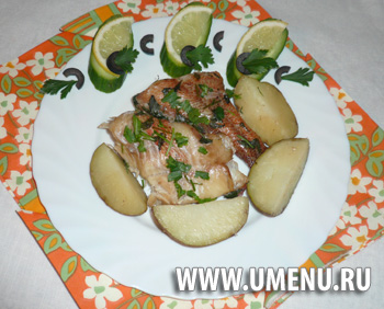 Морской окунь в духовке
